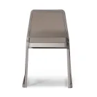 Stapelbare houten stoel met fluwelen zitting, gemaakt in Italië, 2 stuks - Leipzig Viadurini