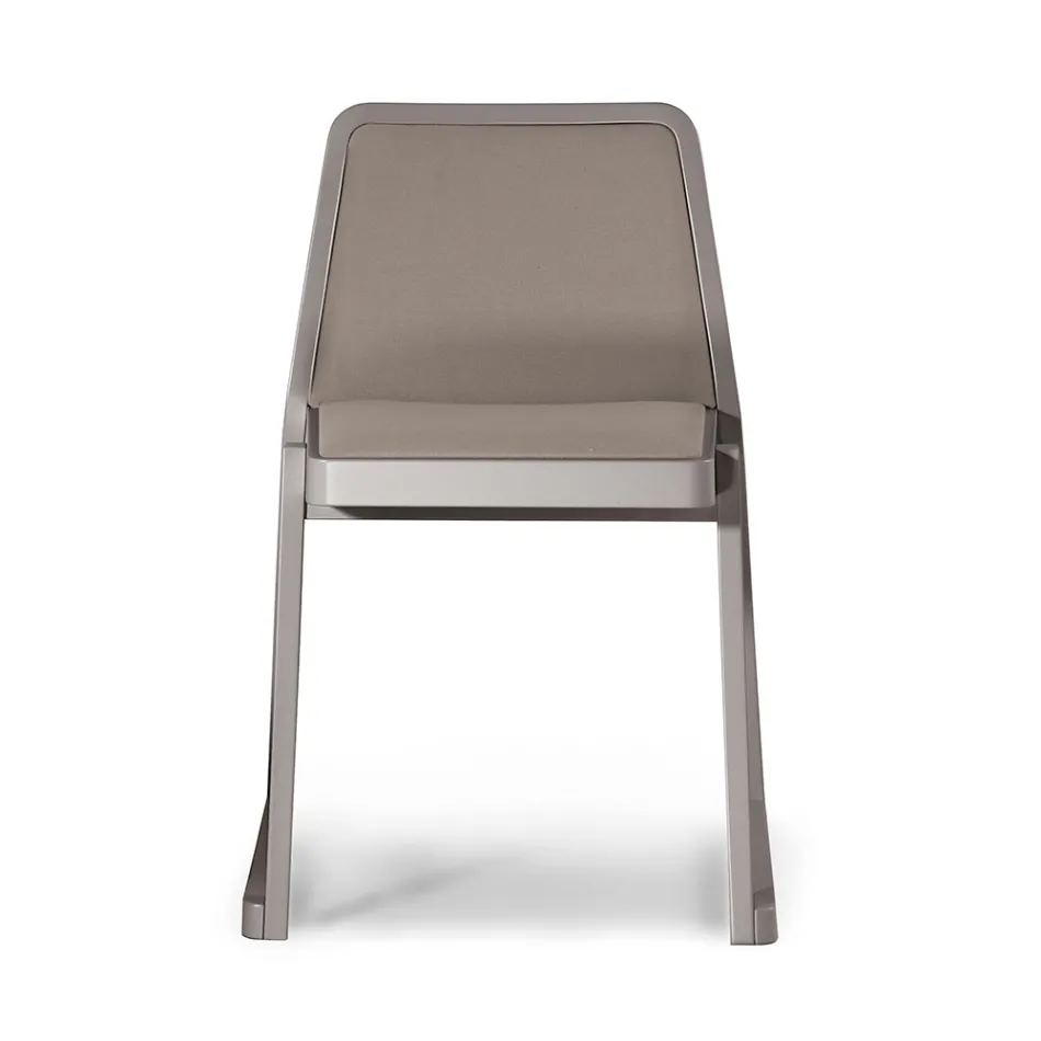 Stapelbare houten stoel met fluwelen zitting, gemaakt in Italië, 2 stuks - Leipzig Viadurini