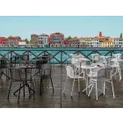 Stapelbare metalen buitenstoel gemaakt in Italië, 4 stuks - Verna Viadurini