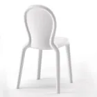 Stapelbare stoel van gekleurd polyethyleen, gemaakt in Italië, 2 stuks - Jamala Viadurini