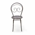 Stapelbare tuinstoel van metaal, gemaakt in Italië, 2 stuks - Authority Viadurini