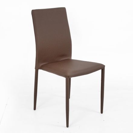 Desio modern design eco-lederen stoel, voor keuken of eetkamer Viadurini