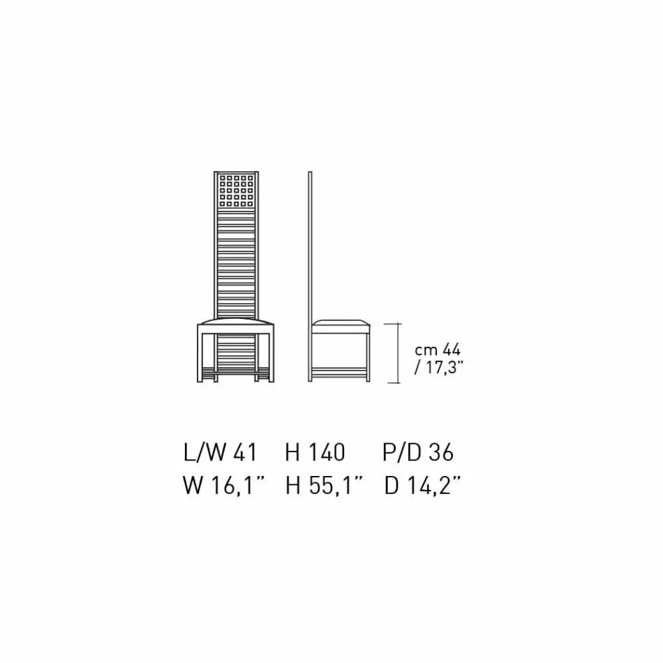 Stoel in zwart geverfd essenhout met zitting in katoen Made in Italy - Merapio Viadurini