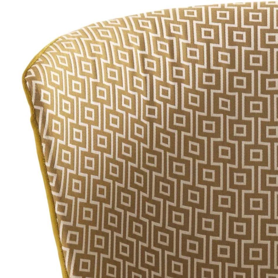 Moderne gewatteerde massief houten stoel Grilli York gemaakt in Italië 2 stukken Viadurini