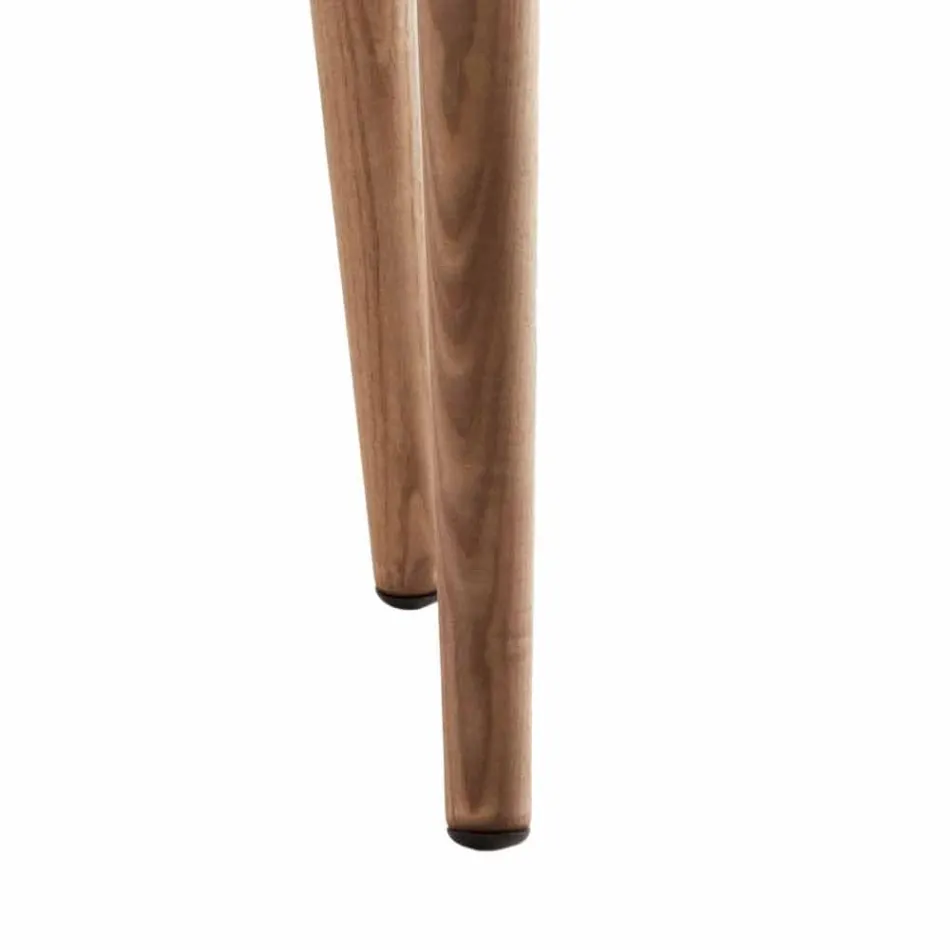 Moderne gewatteerde massief houten stoel Grilli York gemaakt in Italië Viadurini