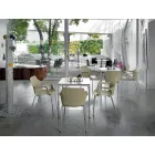 Stapelbare metalen en polypropyleen stoel gemaakt in Italië, 4 stuks - karamel Viadurini