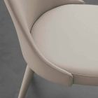 Metalen stoel geheel bekleed met Nepitella eco-leer Viadurini