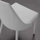 Metalen stoel geheel bekleed met Nepitella eco-leer Viadurini