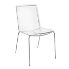 Stoel in transparant plexiglas en ijzer Made in Italy 2 stuks - Charlotte Viadurini