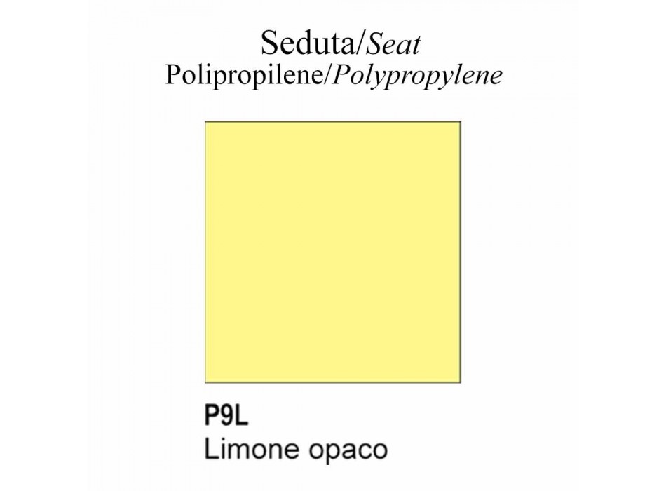 Polypropyleen stoel met sledebasis Made in Italy, 2 stuks - Connubia Tuka Viadurini