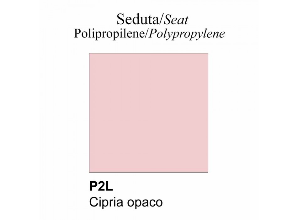 Polypropyleen stoel met sledebasis Made in Italy, 2 stuks - Connubia Tuka Viadurini