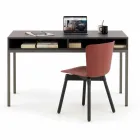 Polypropyleen stoel met gekleurd eiken onderstel Made in Italy, 2 stuks - Scandio Viadurini