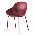 Polypropyleen en metalen stoel Made in Italy 2 stuks - Connubia Academy