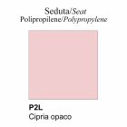 Stoel van gerecycled polypropyleen met draaivoet Made in Italy - Connubia Tuka Viadurini