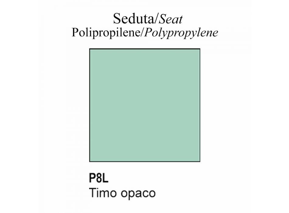 Gemaakt in Italië Gerecycleerde polypropyleen stoel, 2 stuks - Connubia Academy Viadurini