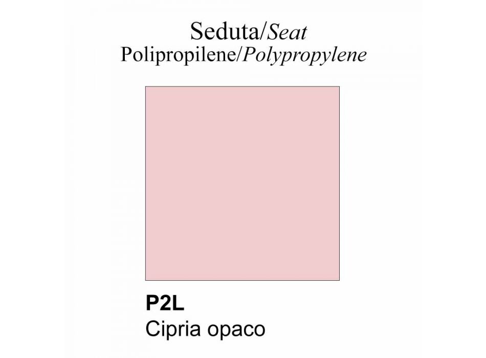 Gemaakt in Italië Gerecycleerde polypropyleen stoel, 2 stuks - Connubia Academy Viadurini