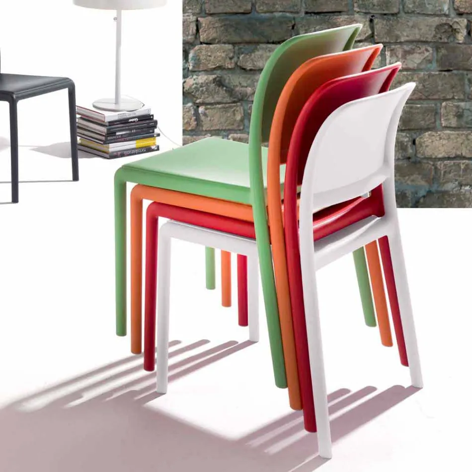 Moderne design stoel van hars en glasvezel gemaakt in Ravenna, Italië Viadurini