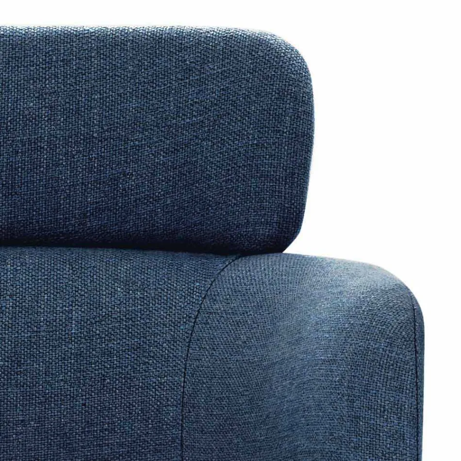 Stoffen stoel met luxe zwart metalen structuur gemaakt in Italië - cacao Viadurini