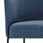 Stoffen stoel met luxe zwart metalen structuur gemaakt in Italië - cacao Viadurini