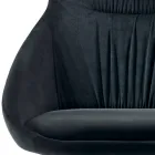 Stoel in fluweel en RAL gelakt staal Made in Italy 4 stuks - Mariapina Viadurini