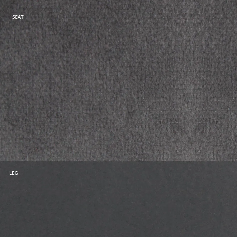 Stoel in fluweel en RAL gelakt staal Made in Italy 4 stuks - Mariapina Viadurini