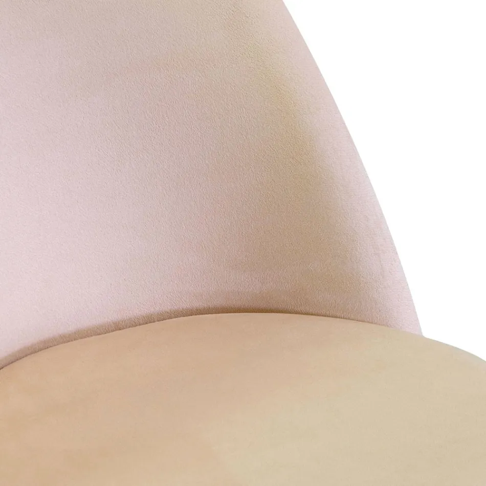 Fluwelen stoel en metalen frame in verschillende afwerkingen - Penna Viadurini