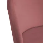 Fluwelen stoel en metalen frame in verschillende afwerkingen - Penna Viadurini