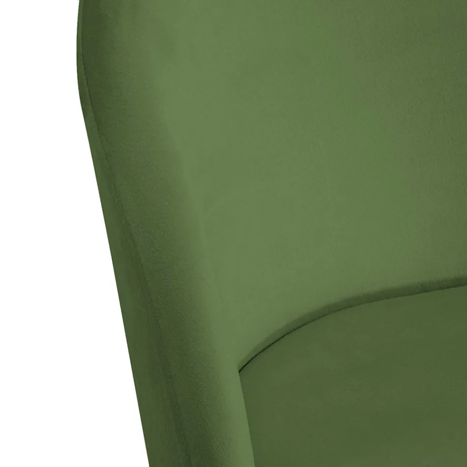 Fluwelen stoel en metalen frame in verschillende afwerkingen - Penna Viadurini