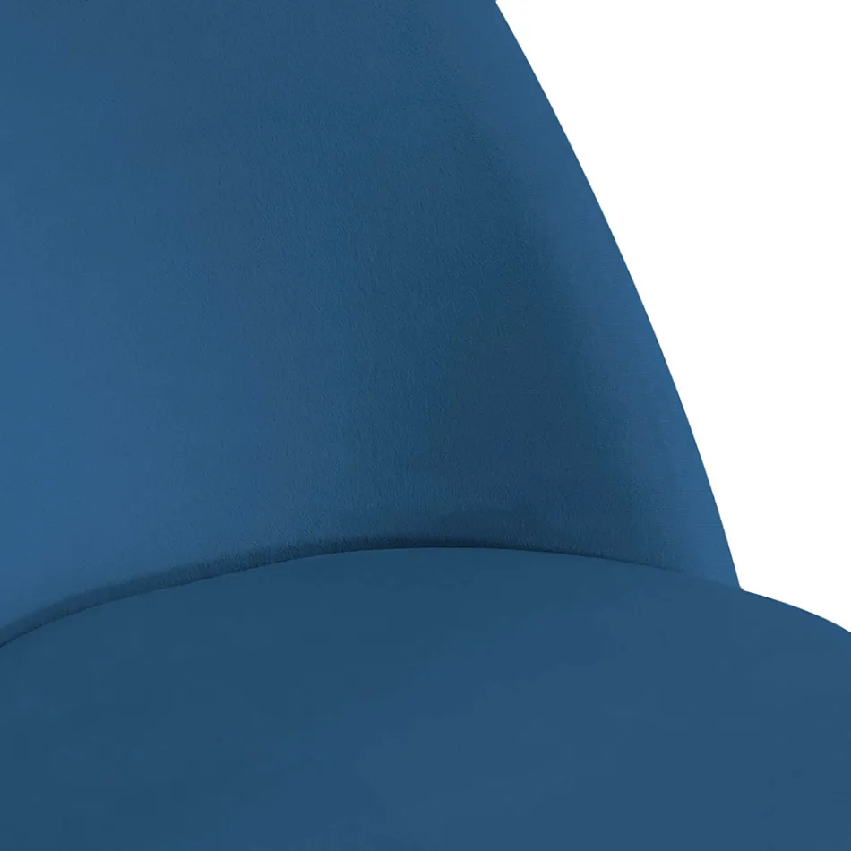 Fluwelen stoel en metalen frame in verschillende afwerkingen - Penna Viadurini