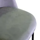 Fluwelen stoel en metalen frame in verschillende afwerkingen - Penna Viadurini