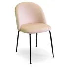 Fluwelen stoel en metalen frame in verschillende afwerkingen - Penna Viadurini