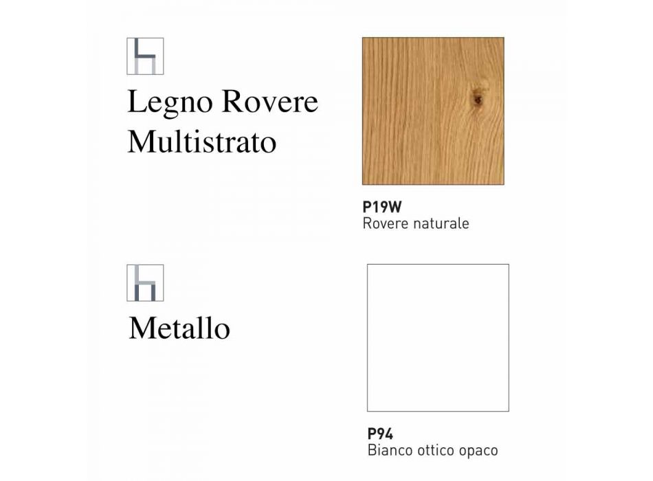 Living Design Chair in metaal en meerlagig hout Made in Italy - Go Viadurini
