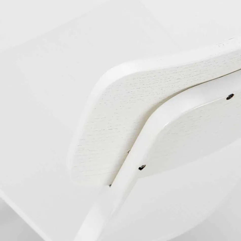 Moderne designstoel in hout en metaal, Elmas, 4 stukken Viadurini