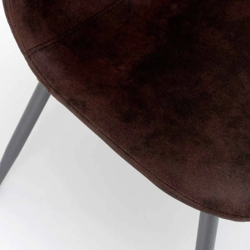 Woonkamer met modern design in imitatieleder, Elice, 4 stukken Viadurini