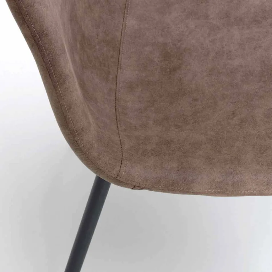 Woonkamer met modern design in imitatieleder, Elice, 4 stukken Viadurini