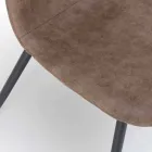 Woonkamer met modern design in imitatieleder, Elice, 4 stukken Viadurini