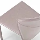 Moderne woonstoel volledig bekleed met imitatieleder, Accadia, 4 stukken Viadurini