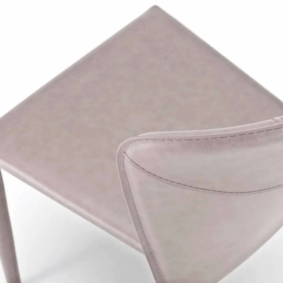 Moderne woonstoel volledig bekleed met imitatieleder, Accadia, 4 stukken Viadurini