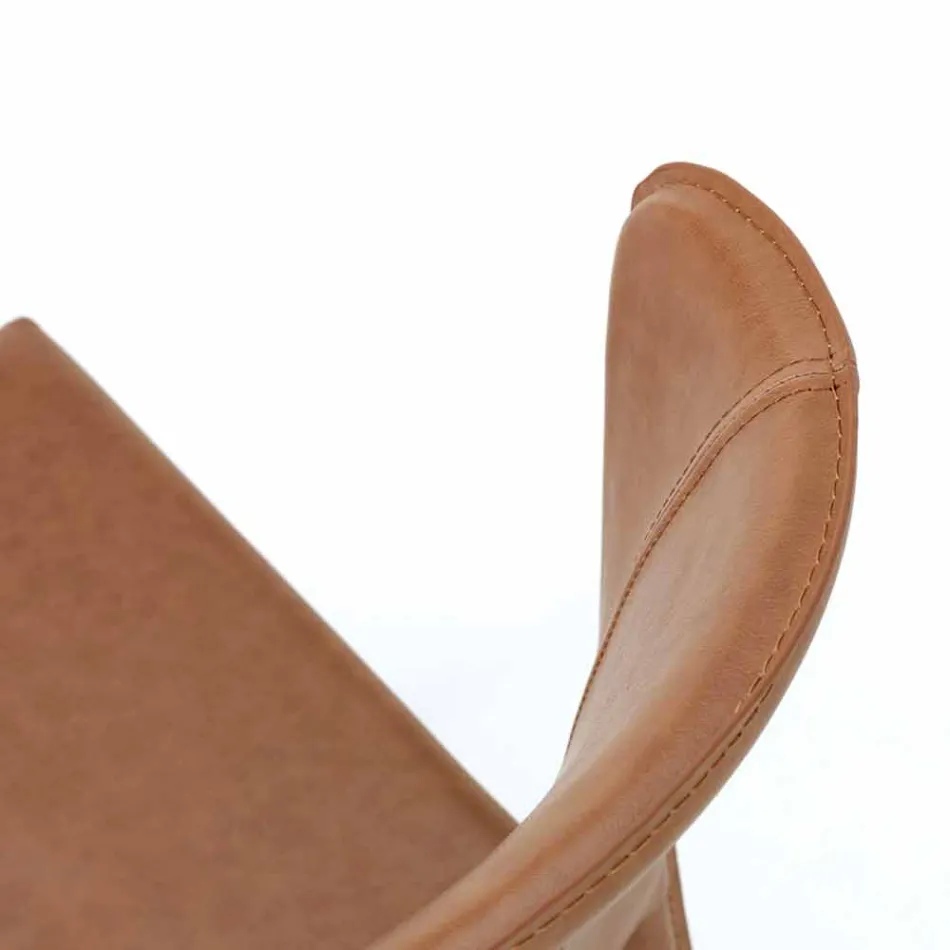 Moderne woonstoel volledig bekleed met imitatieleder, Accadia, 4 stukken Viadurini