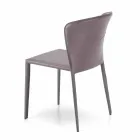 Moderne woonstoel volledig bekleed met imitatieleder, Accadia, 4 stukken Viadurini