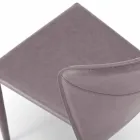 Moderne woonstoel volledig bekleed met imitatieleder, Accadia, 4 stukken Viadurini