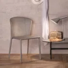 Moderne woonstoel volledig bekleed met imitatieleder, Accadia, 4 stukken Viadurini