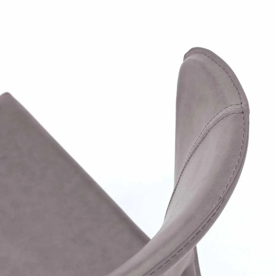 Moderne woonstoel volledig bekleed met imitatieleder, Accadia, 4 stukken Viadurini