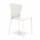 Moderne woonstoel volledig bekleed met imitatieleder, Accadia, 4 stukken Viadurini