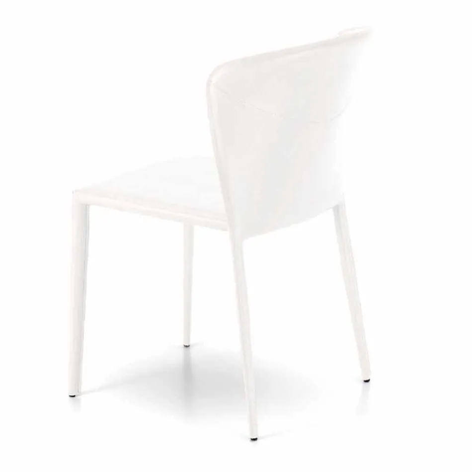 Moderne woonstoel volledig bekleed met imitatieleder, Accadia, 4 stukken Viadurini