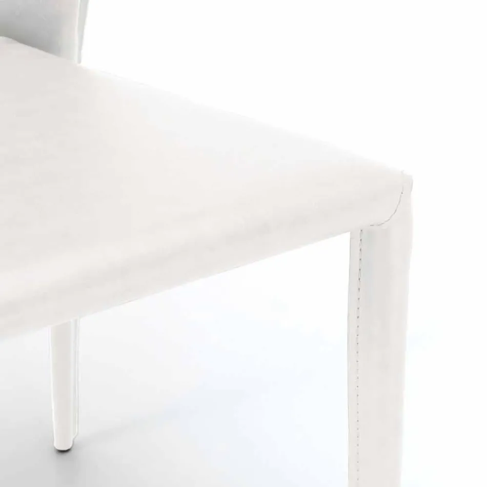 Moderne woonstoel volledig bekleed met imitatieleder, Accadia, 4 stukken Viadurini