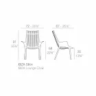 Loungestoel met armleuningen voor buiten in kunststof 4 stuks - Ibiza door Vondom Viadurini