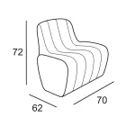 Heldere tuinstoel in polyethyleen met LED Made in Italy - Galatea Viadurini