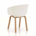 Moderne stoel met polypropyleen zitting en metalen poten, 4 stuks - zeebaars Viadurini
