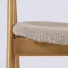 Moderne woonkamerstoel in verschillende stoffen met houten kuip - Wolter Viadurini